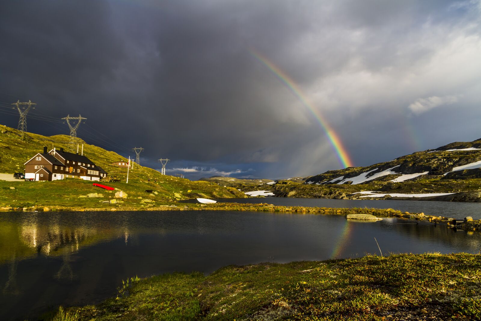 Canon EOS 7D sample photo. Rainbow, water, mountain photography