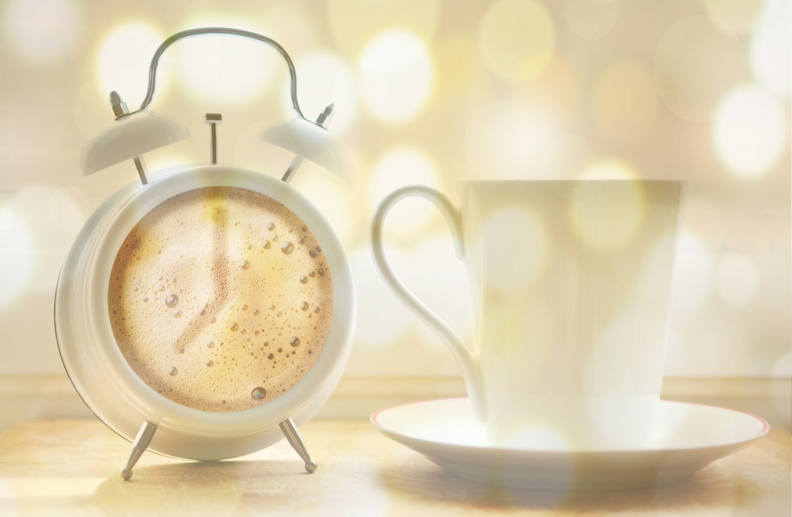 Nikon D5200 sample photo. Alarm clock, coffee cup photography
