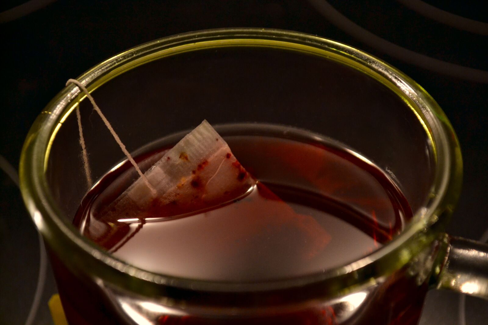 Nikon D3100 sample photo. Cup, night, red, tea photography