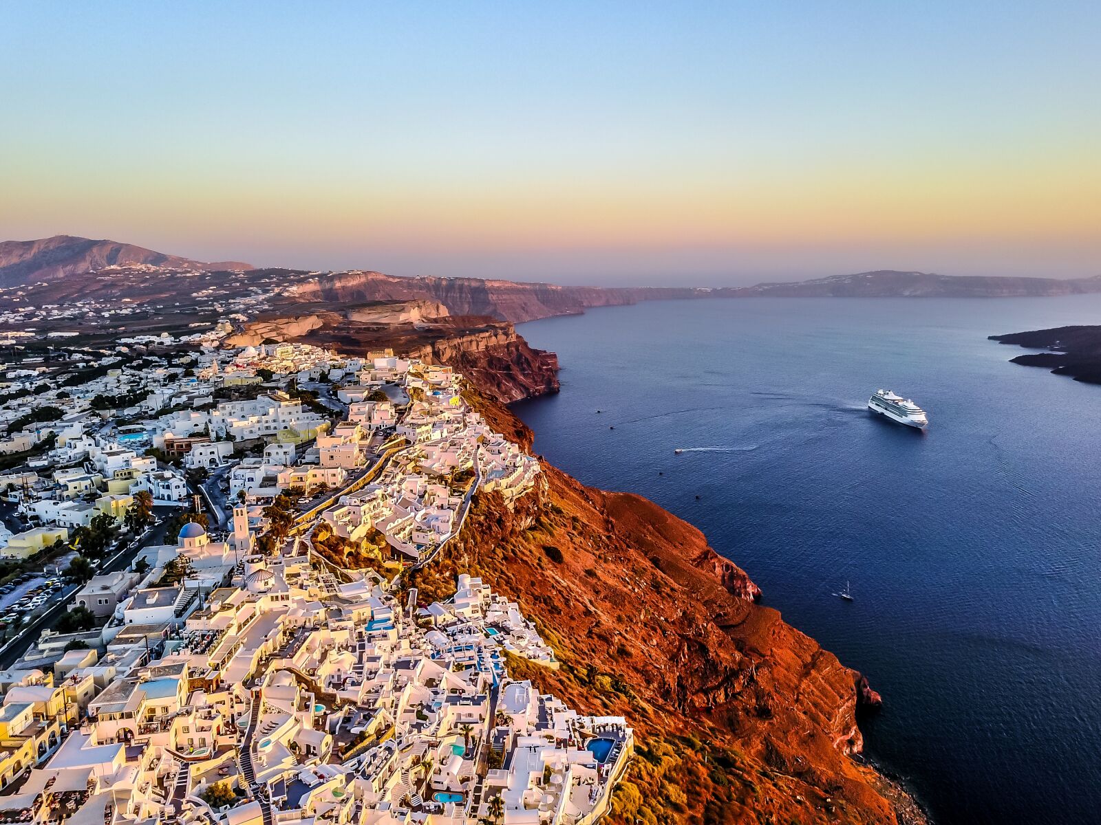 DJI FC220 sample photo. Santorini, greece, island photography