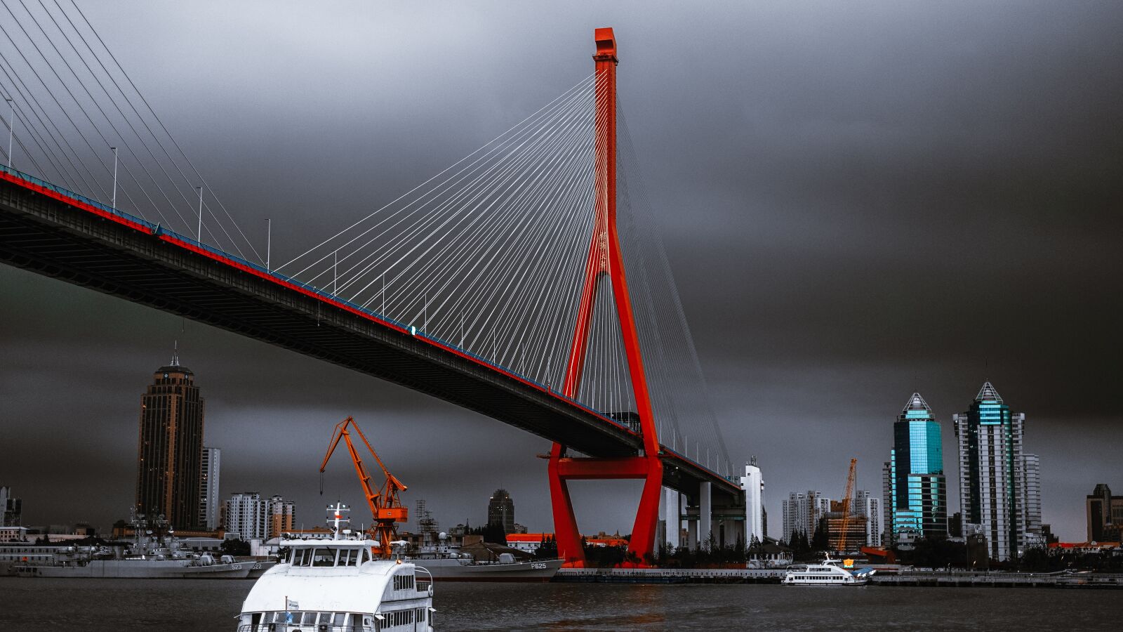Sigma 50mm F1.4 DG HSM Art sample photo. Yangpu bridge, shanghai, china photography