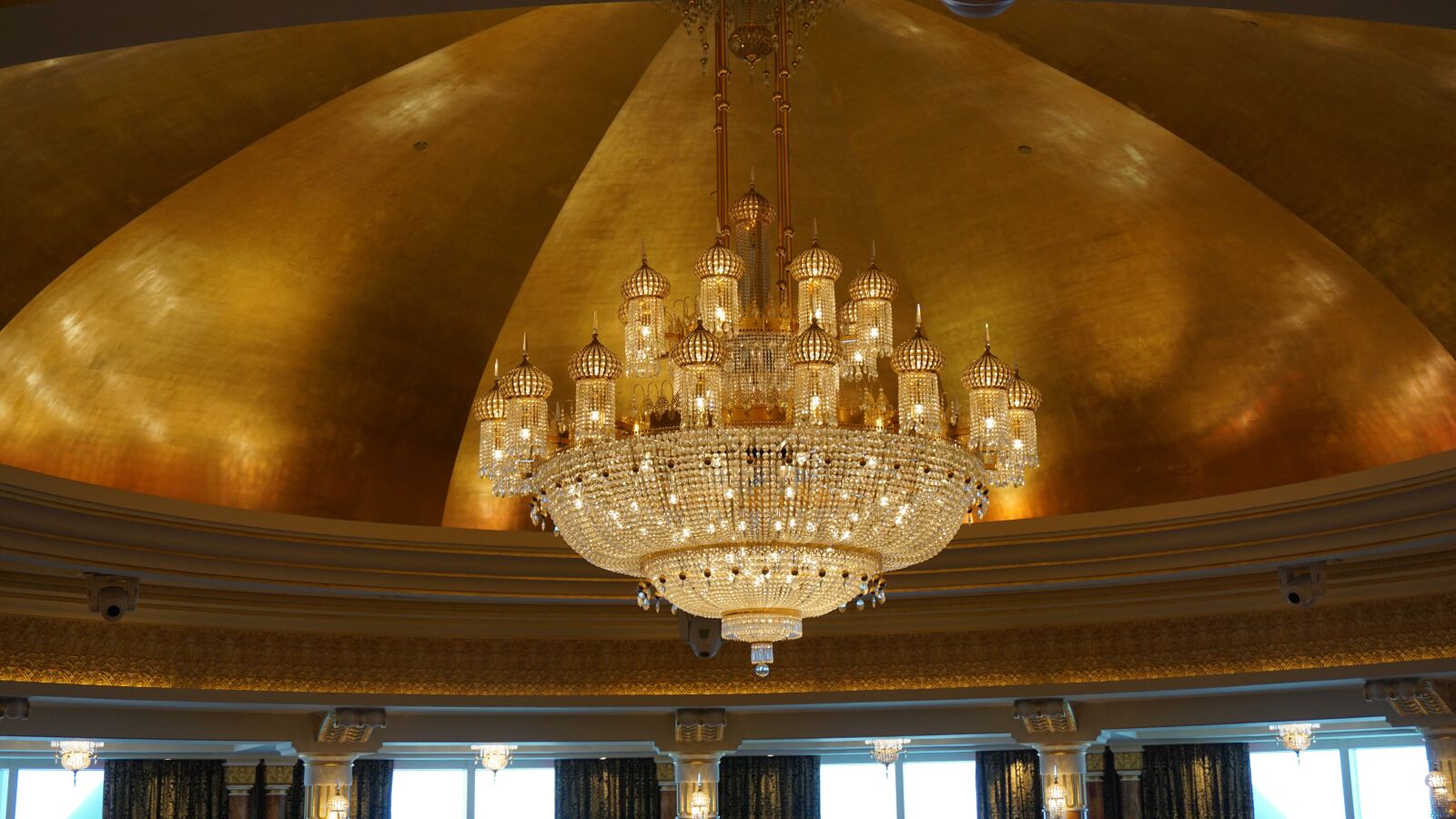 Sony a6000 sample photo. Chandelier, burj al arab photography
