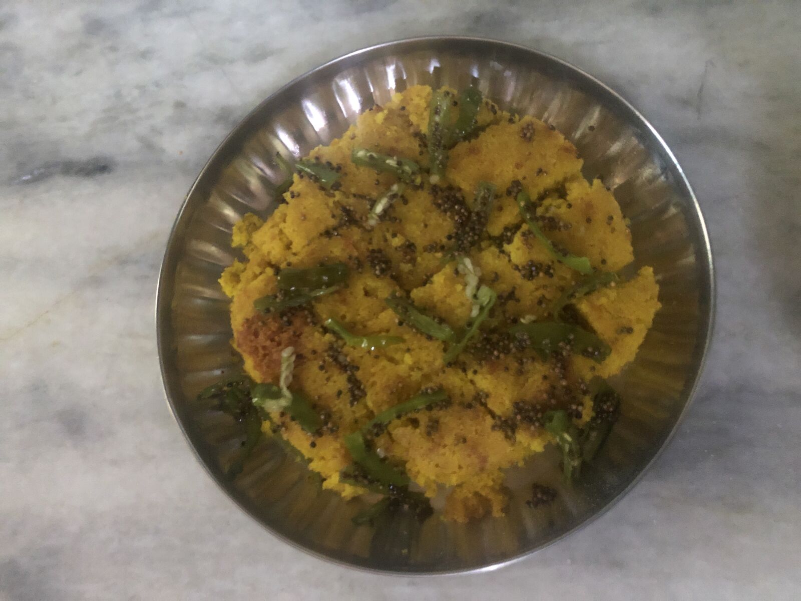 iPhone X back dual camera 4mm f/1.8 sample photo. Dhokla, dhokla love, homemade photography