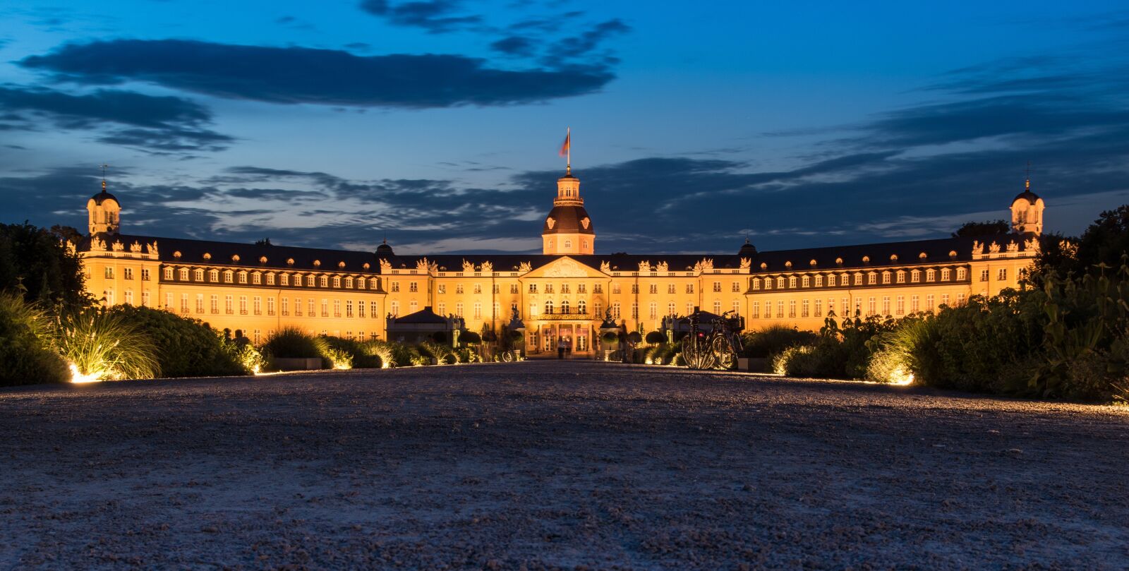 Nikon D5500 sample photo. Karlsruhe, castle, blue hour photography