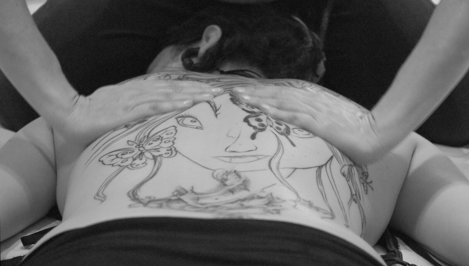 Nikon D80 sample photo. Massage, hands, tattoo photography