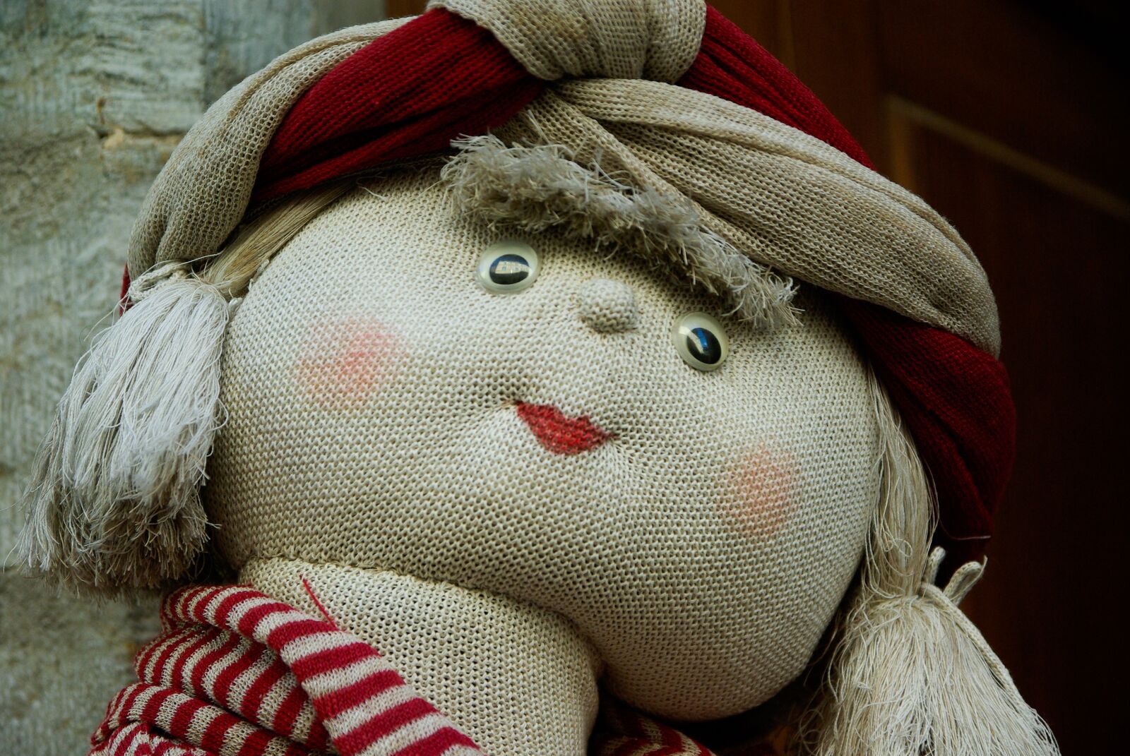Pentax K10D sample photo. Doll, fabric, wool photography