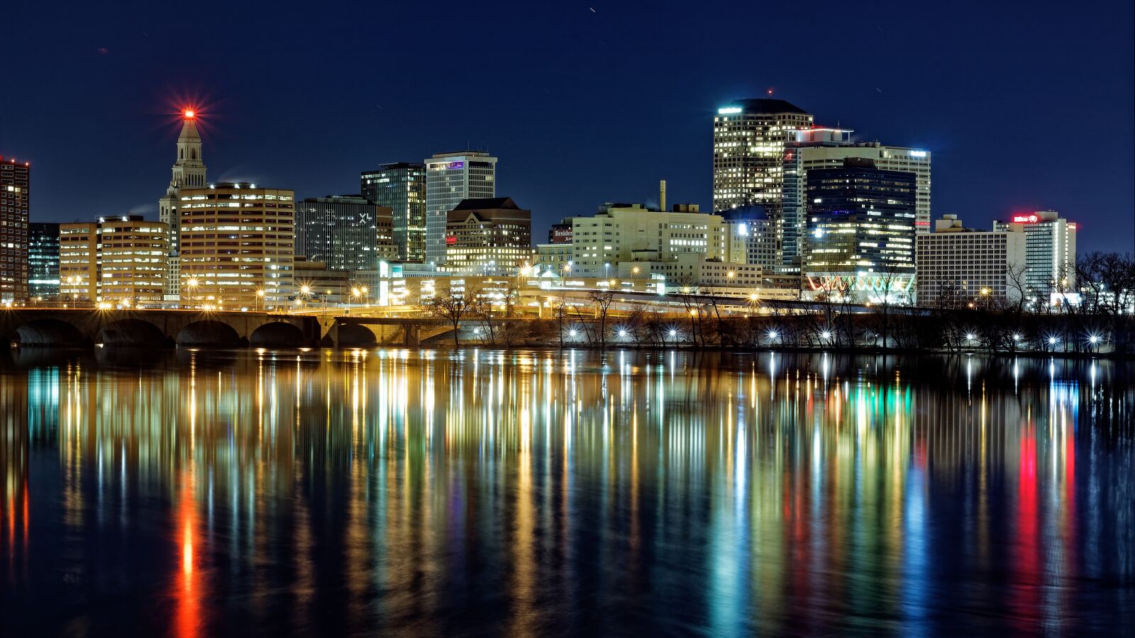 Canon EF 50mm F1.8 STM sample photo. Night, city, hartford photography