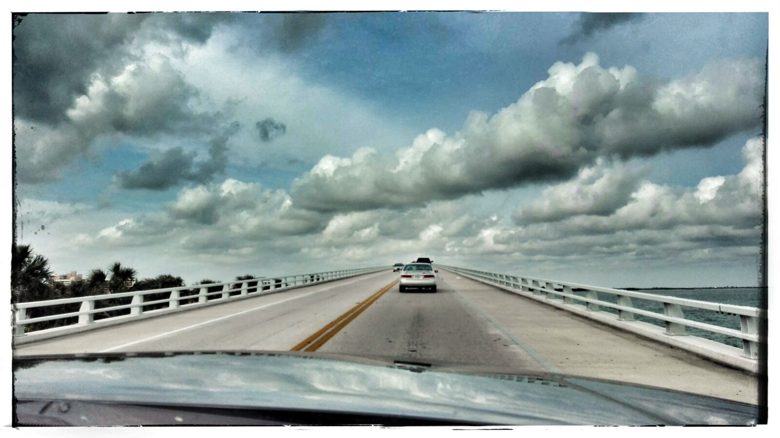 HUAWEI P8 Lite sample photo. Clouds, bridge, highway photography