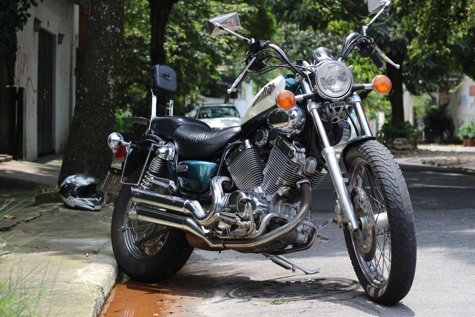 Canon EOS 700D (EOS Rebel T5i / EOS Kiss X7i) + Canon EF 50mm F1.8 II sample photo. Virago, yamaha, custom photography