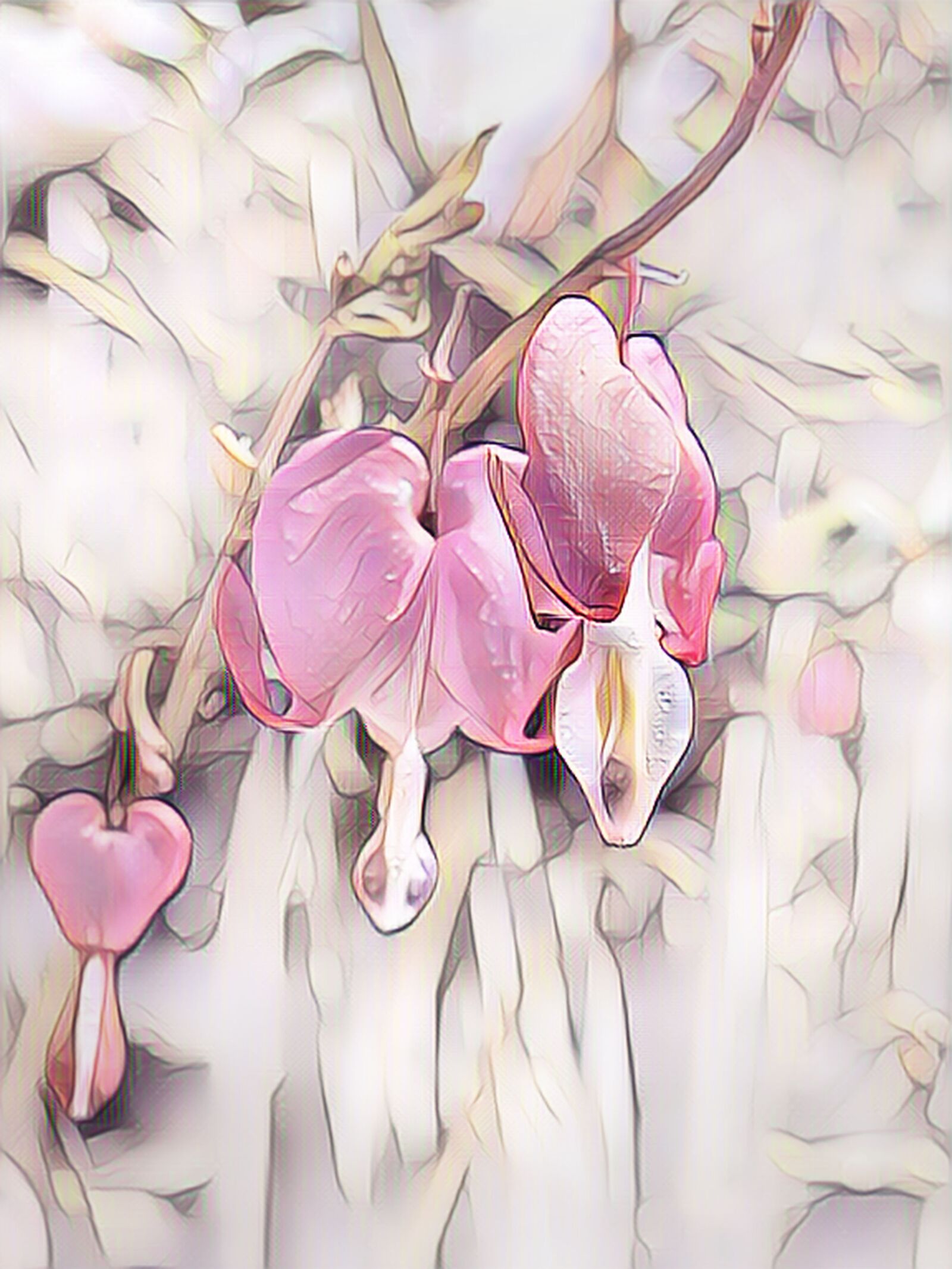 Canon PowerShot G15 sample photo. Bleeding heart, digital painting photography