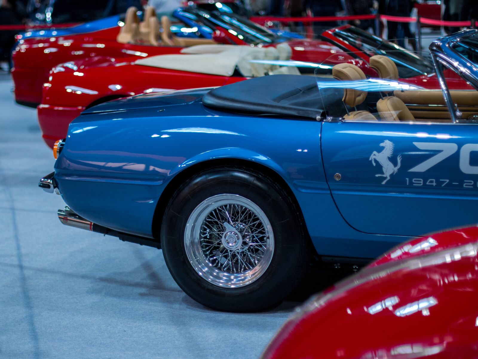 Canon EOS 70D + Canon EF 50mm F1.4 USM sample photo. Ferrari daytona, wheel, car photography