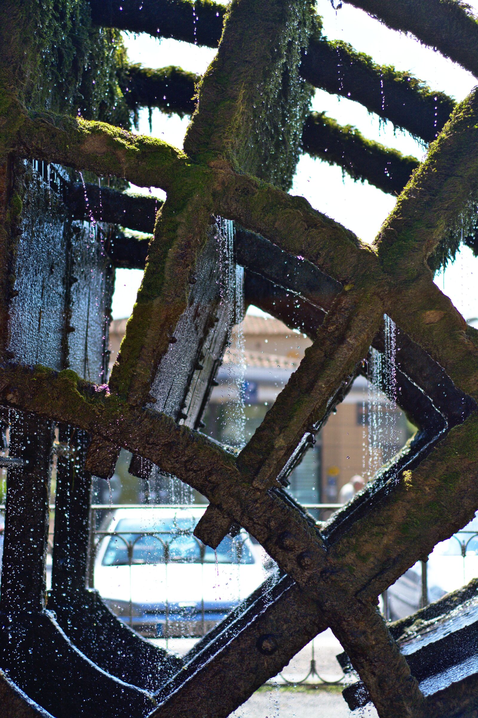 Nikon D7100 sample photo. Wheel, wheel has water photography