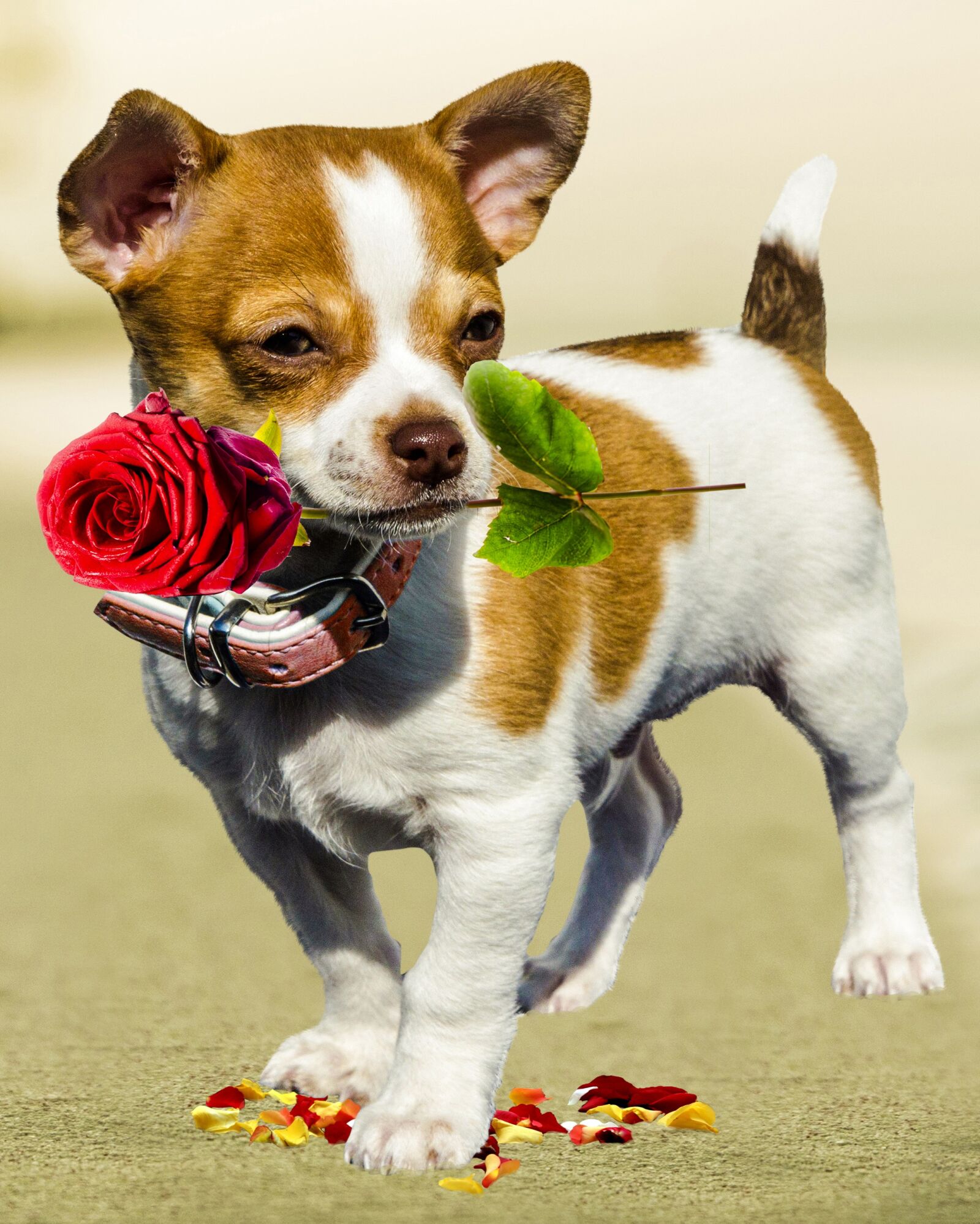 Canon PowerShot SX710 HS sample photo. Dog, rose, birthday photography