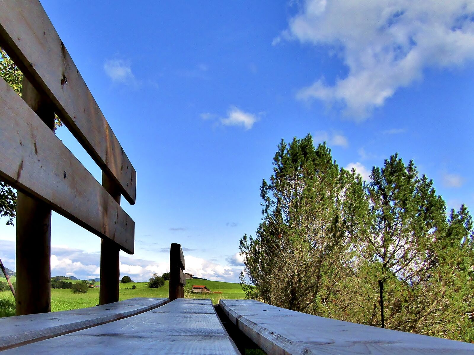 Canon POWERSHOT SX432 IS sample photo. Bank, seat, landscape photography