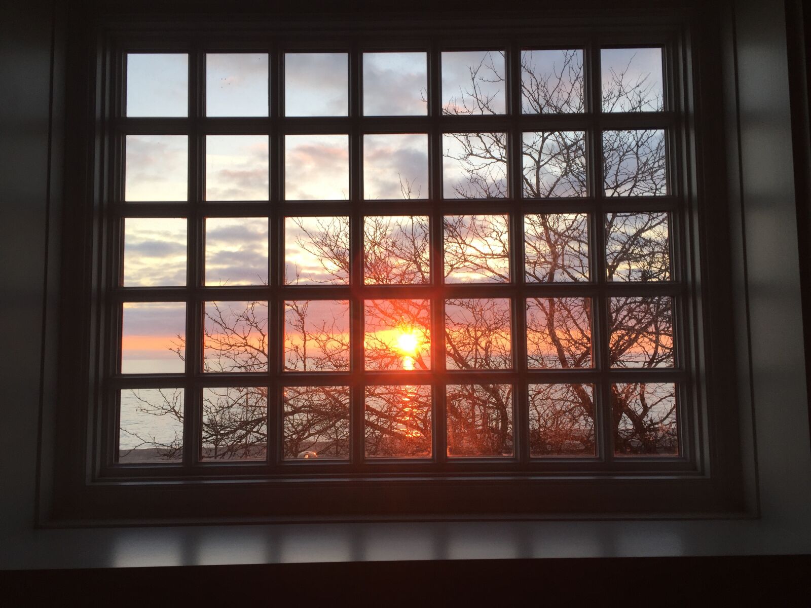 iPhone 6 back camera 4.15mm f/2.2 sample photo. Sunrise lake michigan, lake photography
