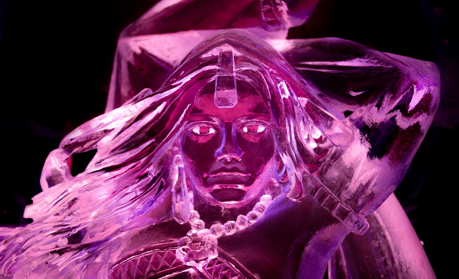 Nikon D610 sample photo. Ice, sculpture, pink photography