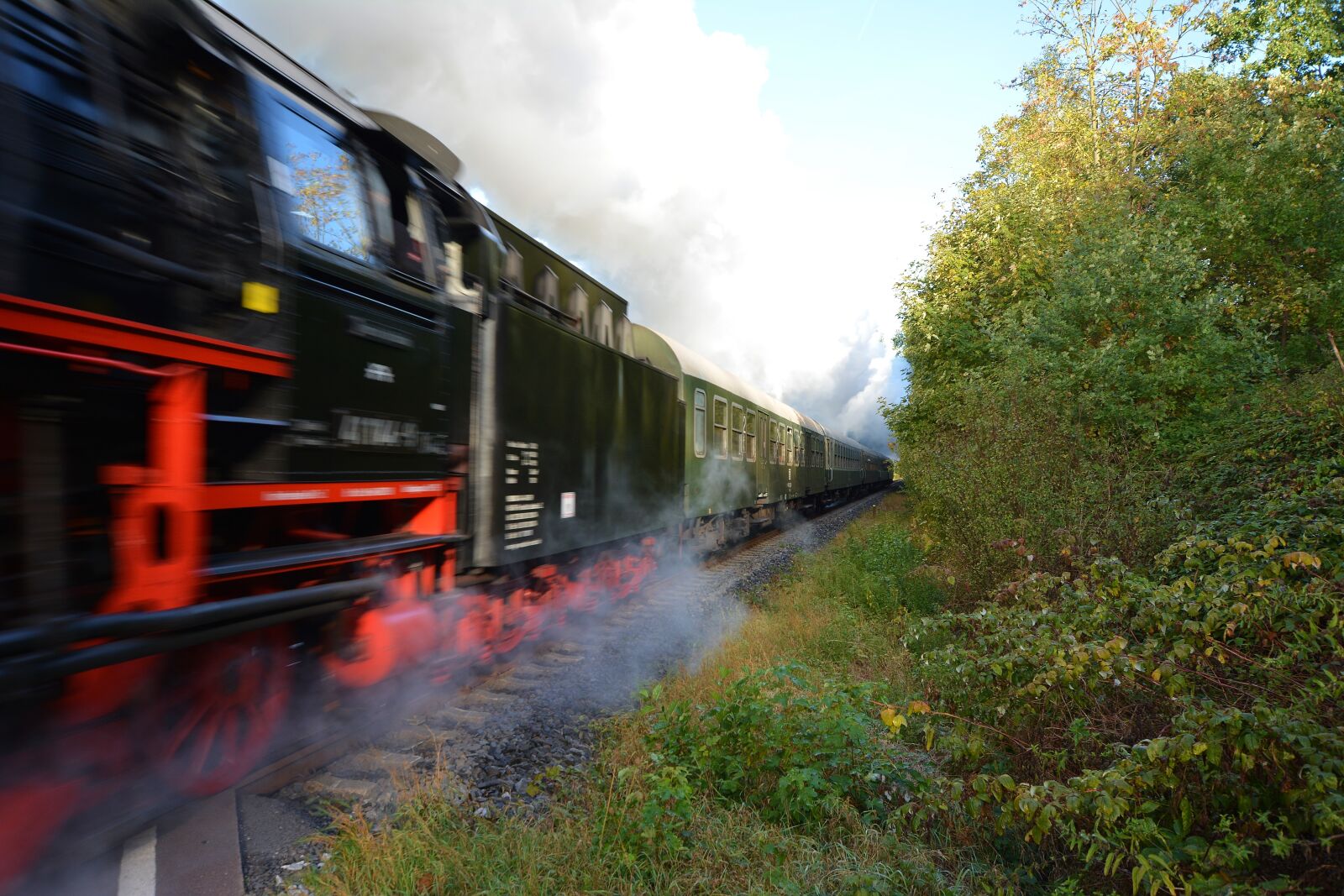 Nikon D5200 sample photo. Nostalgic, steam locomotive, thuringia photography