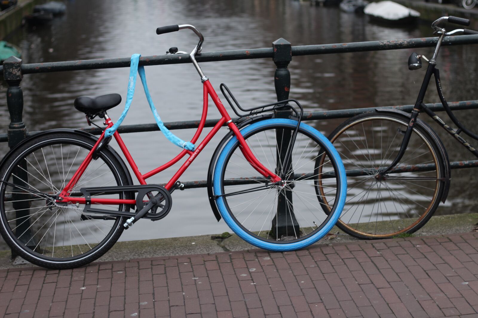 Canon EOS 1300D (EOS Rebel T6 / EOS Kiss X80) + Canon EF 50mm F1.8 STM sample photo. Bike, wheel blue, tire photography