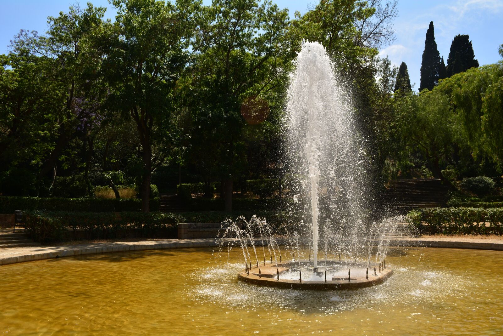 Nikon D5200 sample photo. Fountain, water, park photography