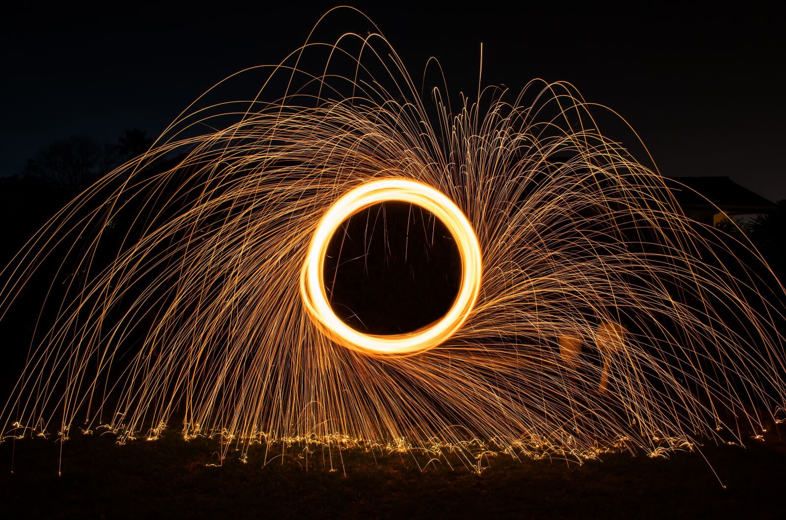 Canon EOS 100D (EOS Rebel SL1 / EOS Kiss X7) sample photo. Steelwool, fire, lightplay photography