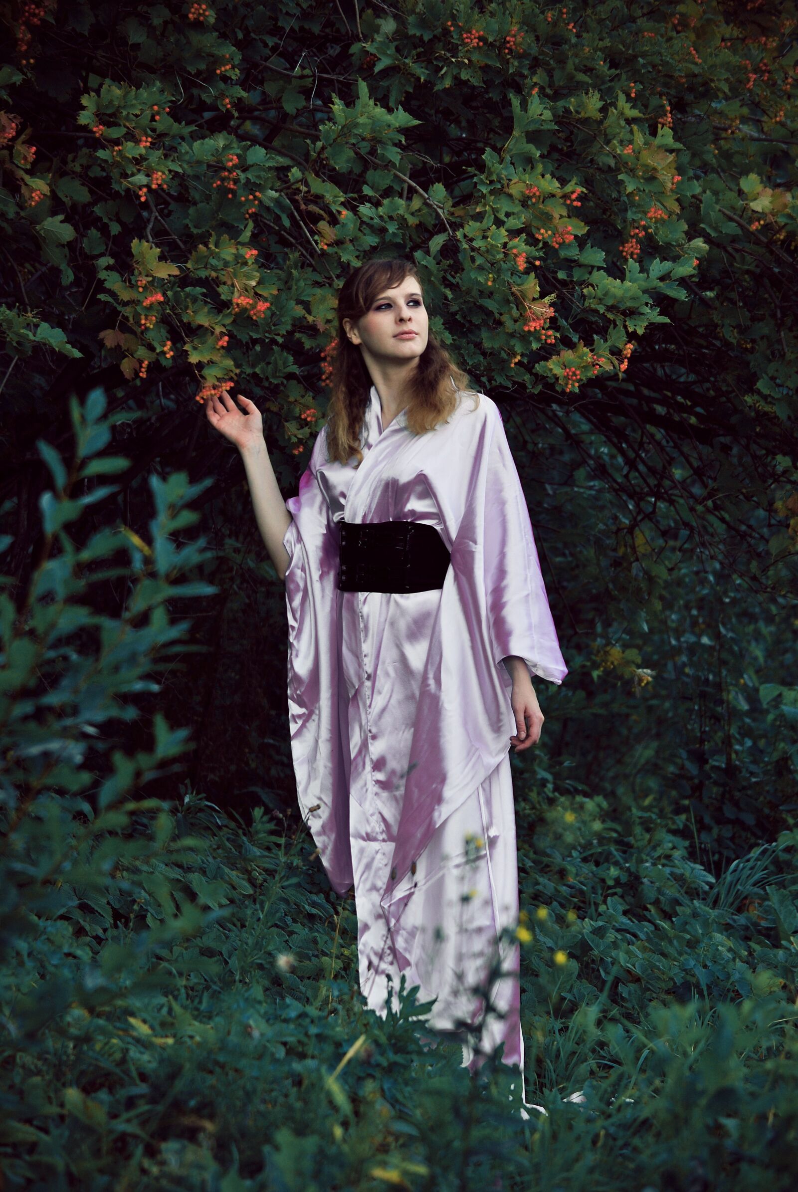 Nikon D3000 sample photo. Kimono, white, light photography