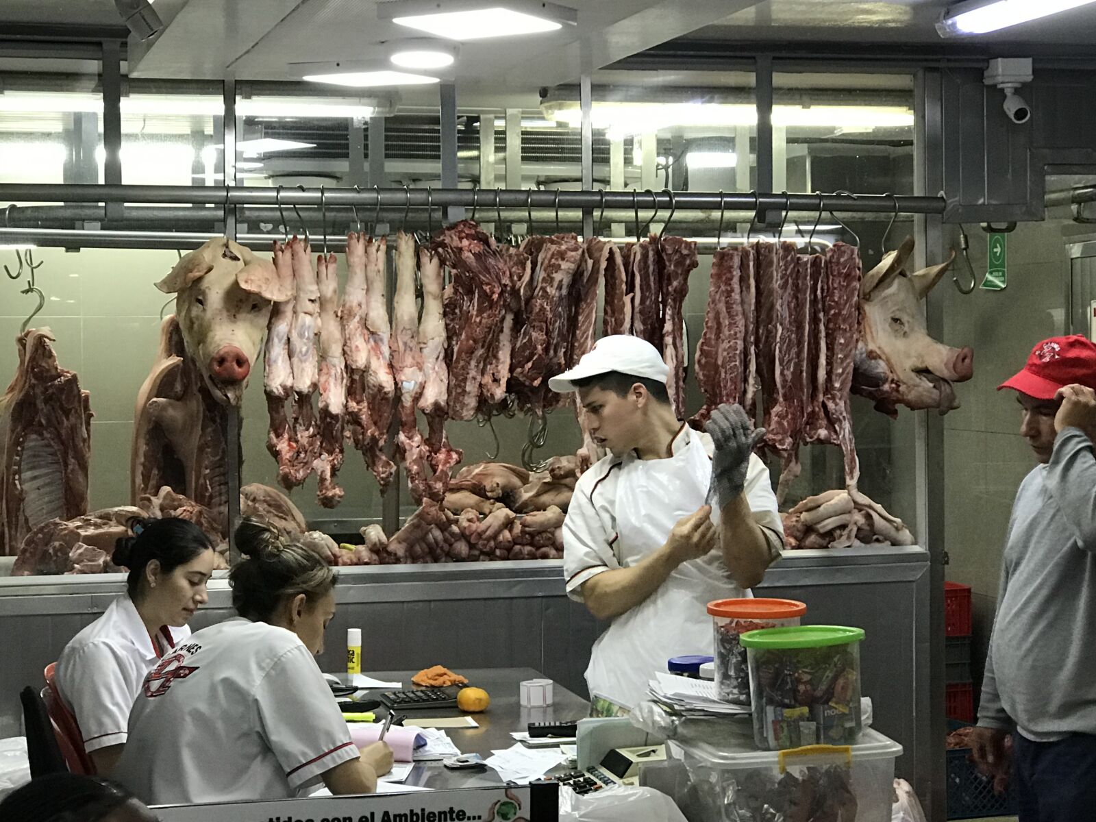 Apple iPhone 7 Plus sample photo. Butcher, meat market, medellin photography