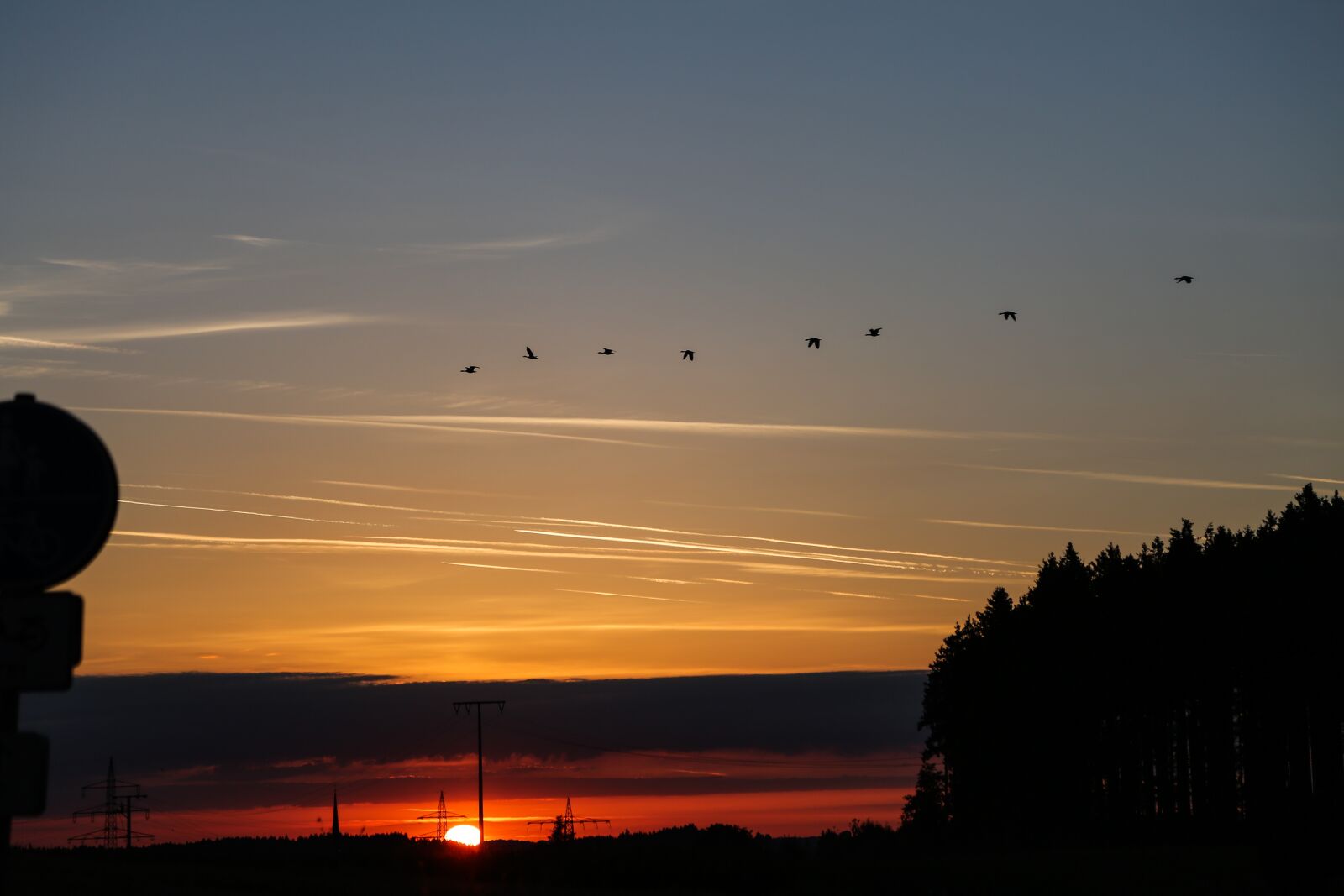 Canon EF 24-105mm F4L IS USM sample photo. Sky, sunset, birds photography