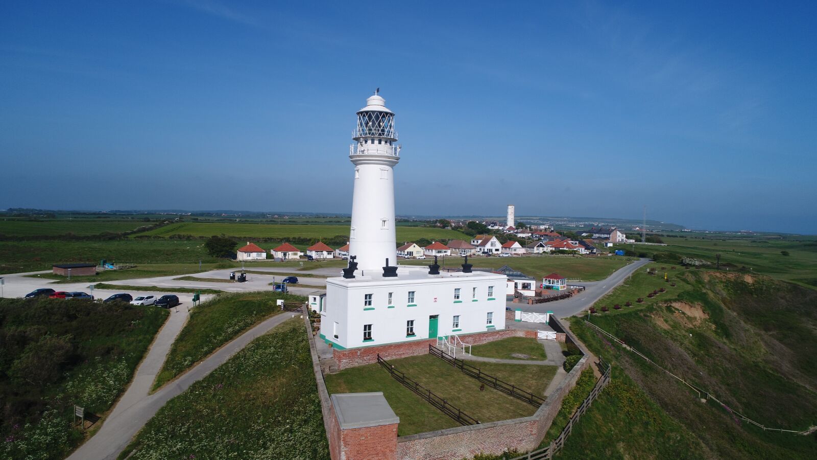 DJI FC6310 sample photo. Drone, lighthouse, sea photography