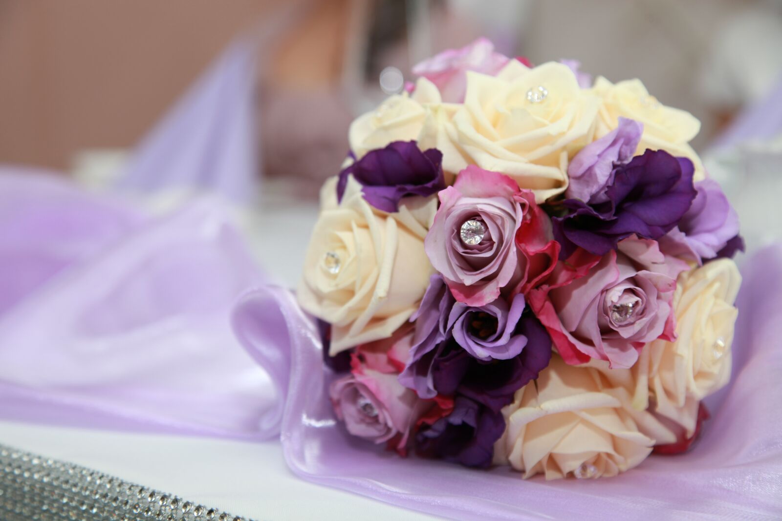 Canon EOS 5D Mark II sample photo. Flower, bridal bouquet, purple photography