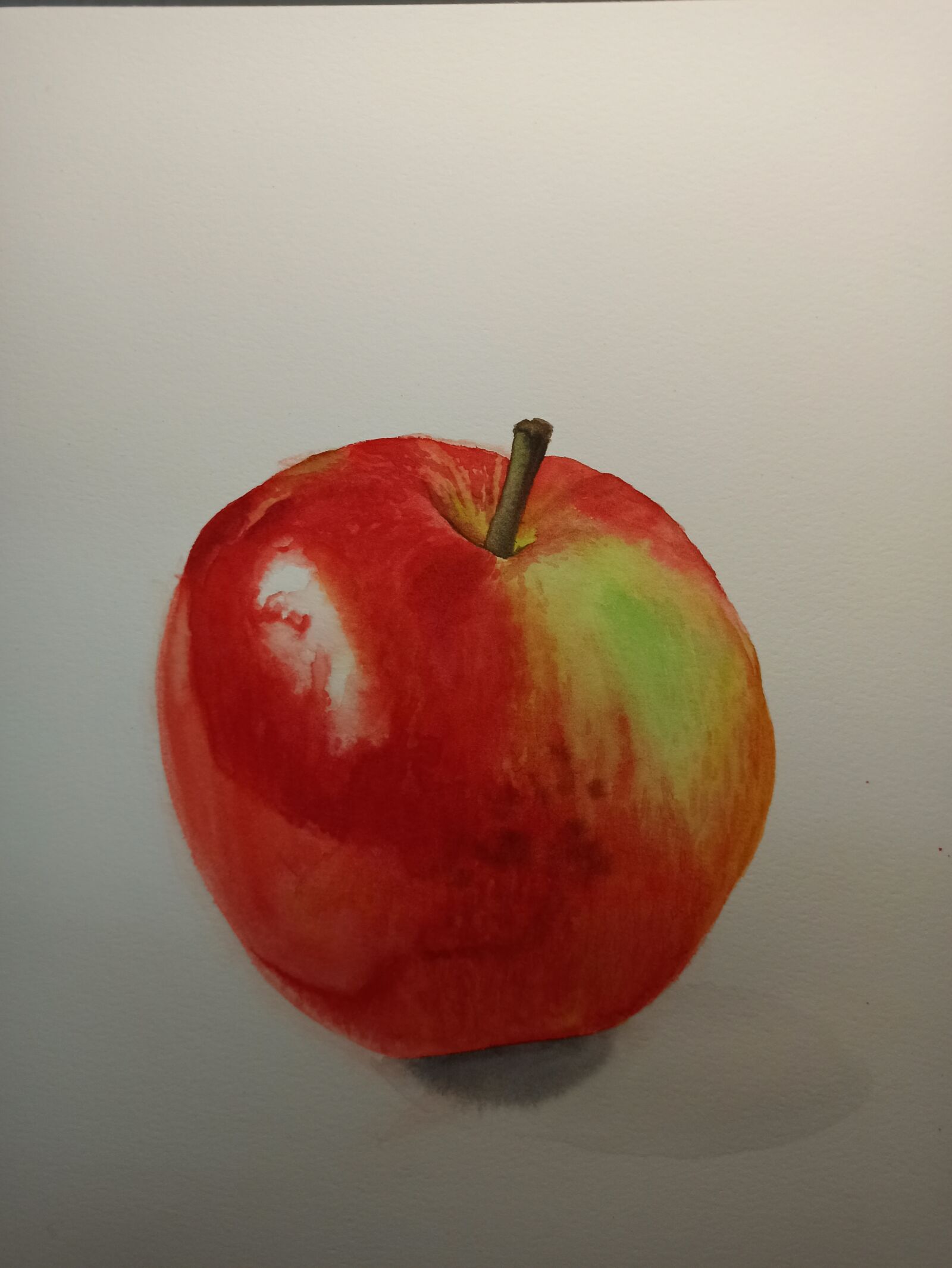 Xiaomi Redmi Note 8 Pro sample photo. Watercolor, apple, realism photography