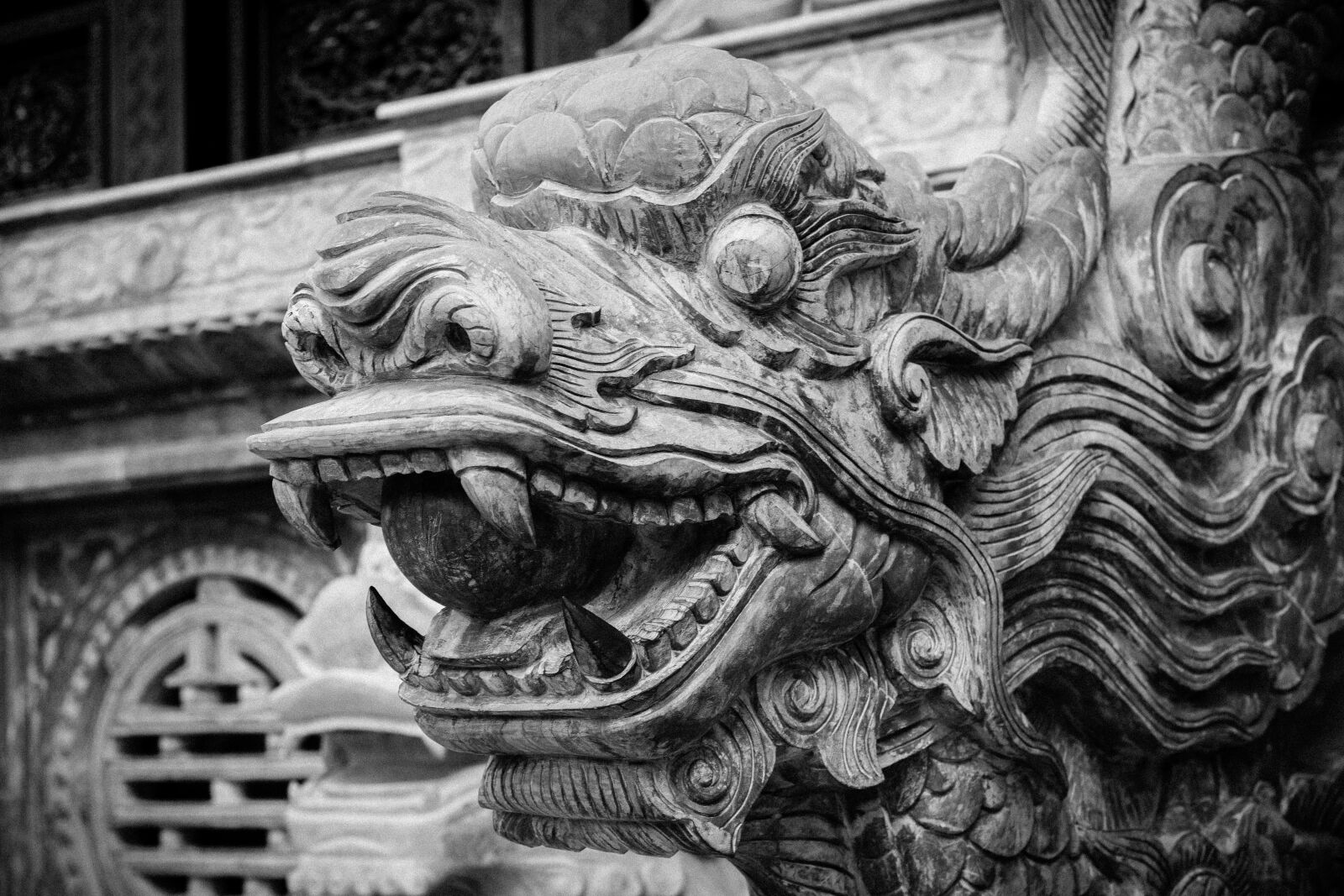 Nikon D7100 sample photo. Dragon, stone, architecture photography
