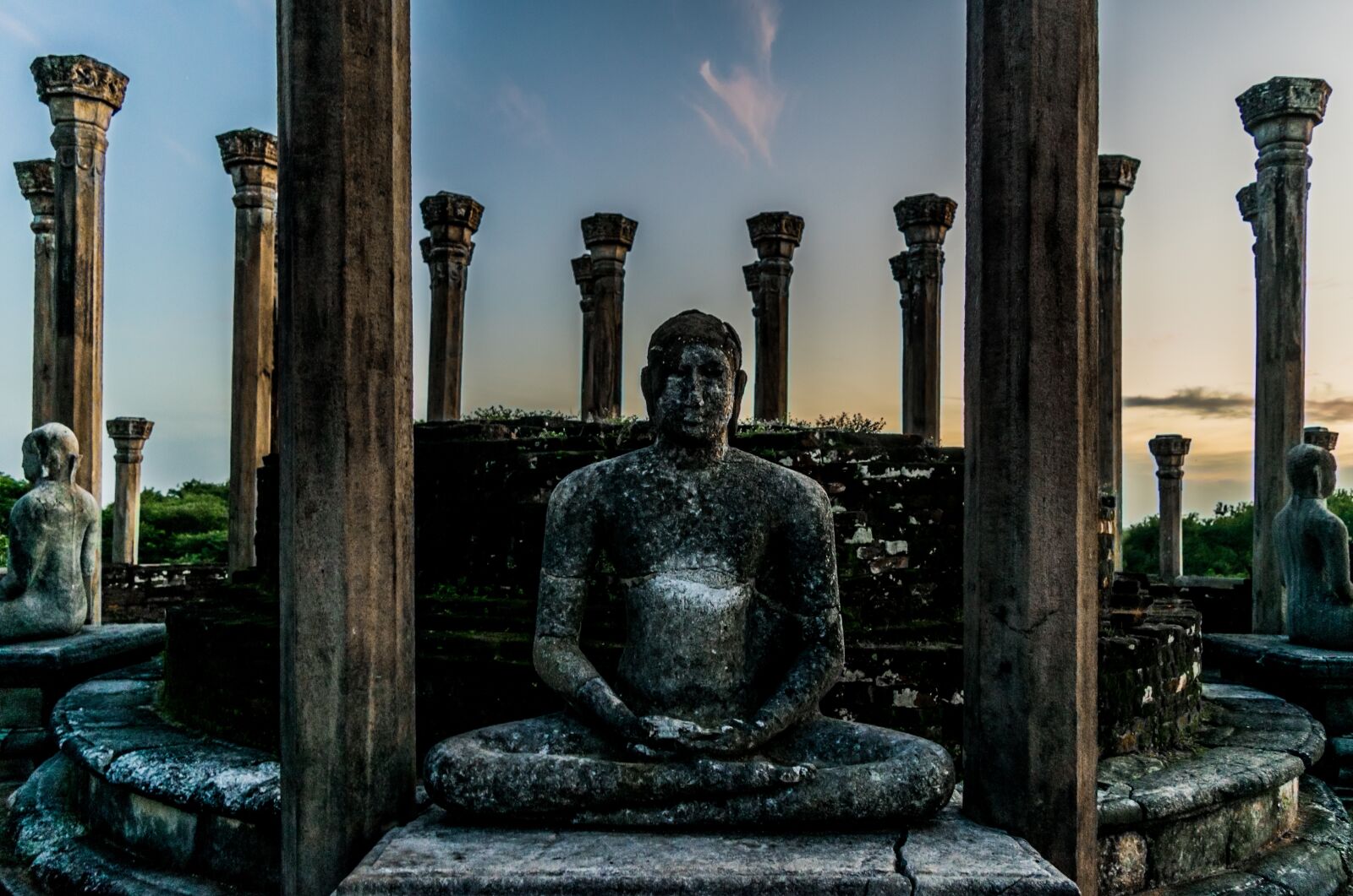 Nikon D5300 sample photo. Stone statue, lord buddha photography