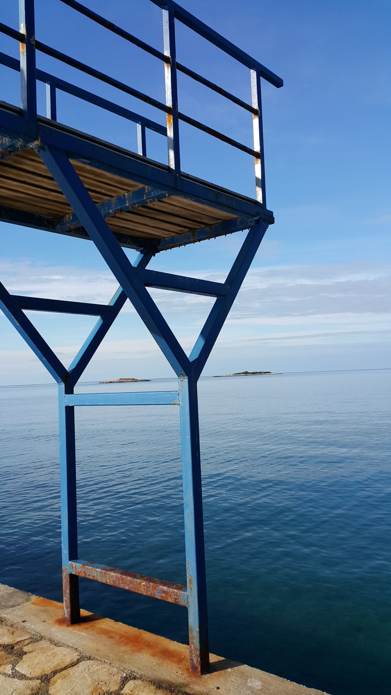 Samsung Galaxy Note4 sample photo. Croatia, sea, diving platform photography