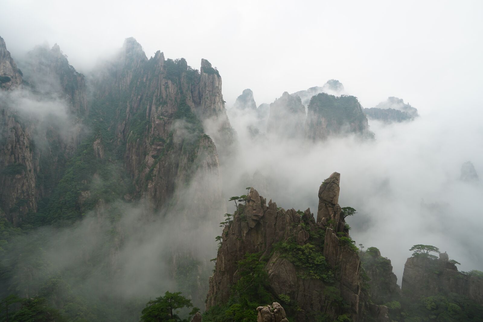 Sony a6500 sample photo. Huangshan, mountain, mountain range photography