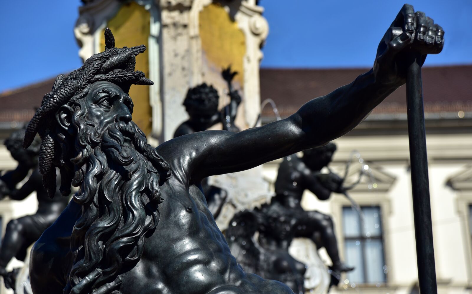 Nikon D750 sample photo. Augsburg, augustus fountain, figure photography