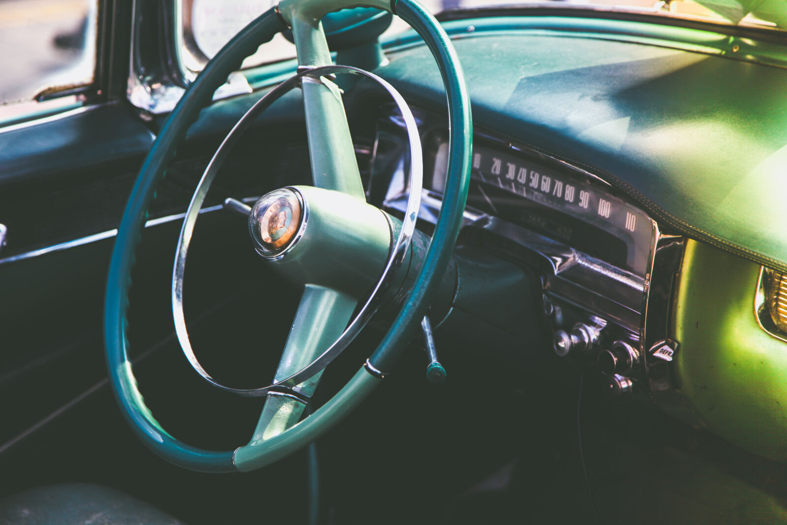 Canon EF 24-105mm F4L IS USM sample photo. Blue, car, steering, wheel photography