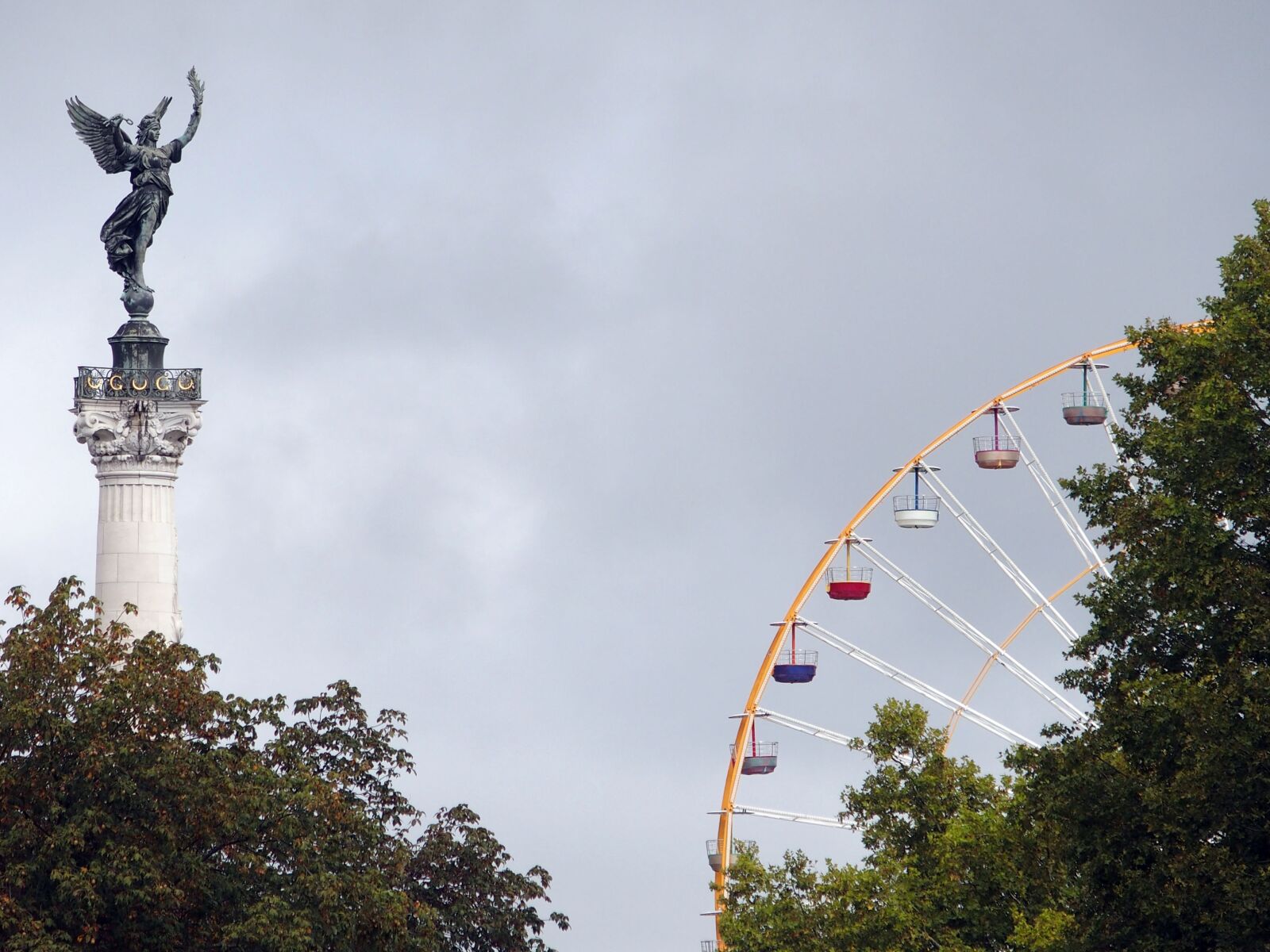Olympus STYLUS1,1s sample photo. Ferris wheel, monument, bordeaux photography