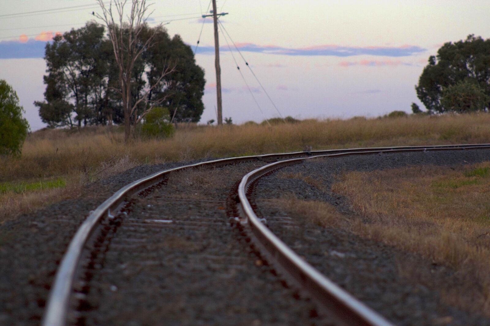 Canon EOS 30D sample photo. Train tracks, railway, outback photography