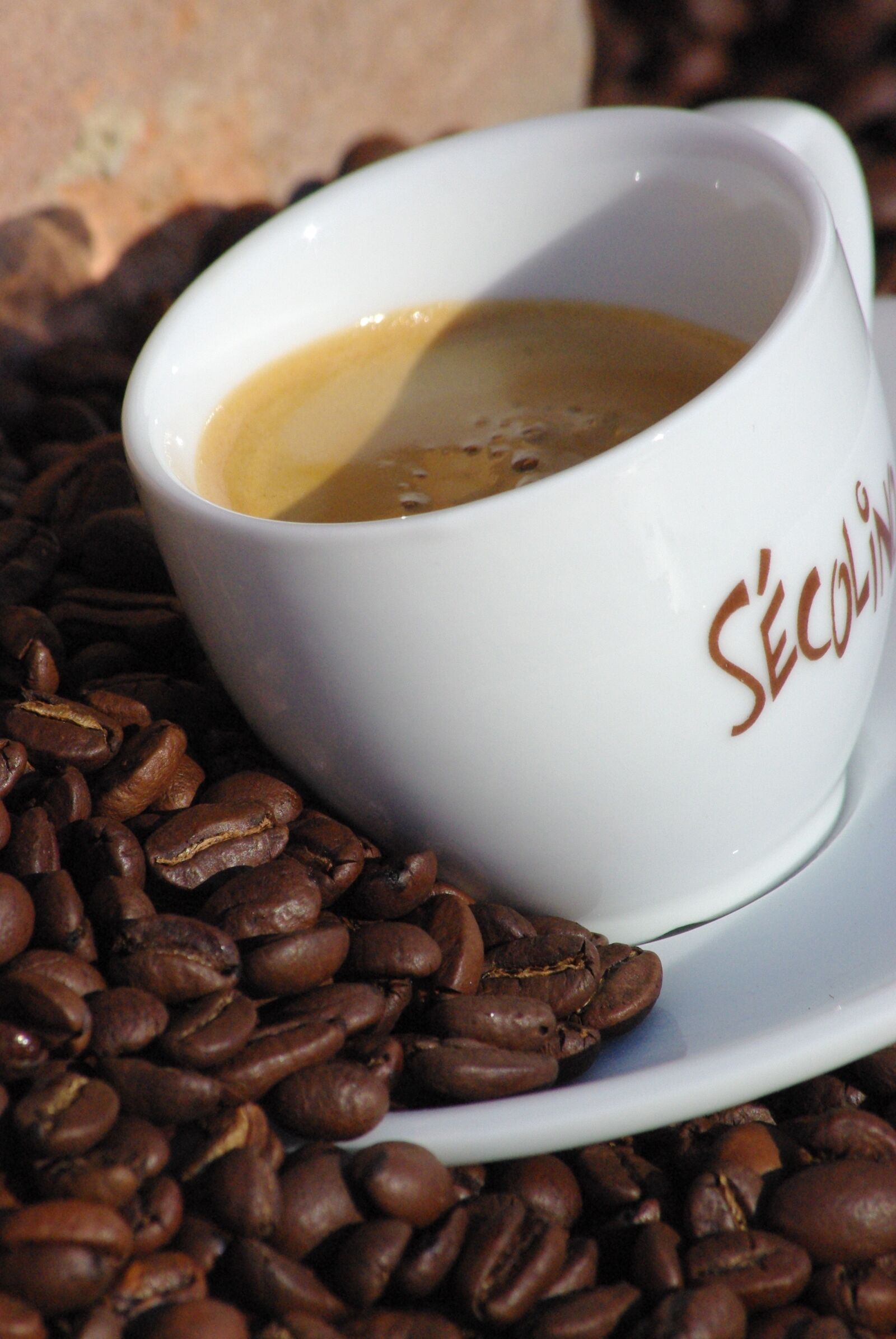 Pentax K200D sample photo. Espresso, secolino, coffee photography
