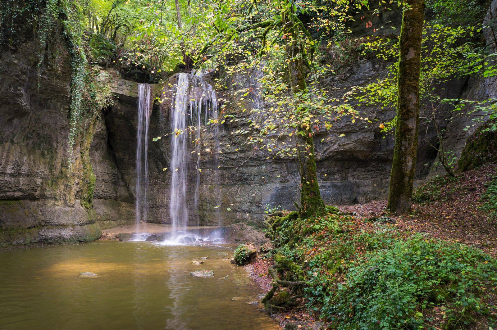 Sony Alpha NEX-F3 + Sony E 18-55mm F3.5-5.6 OSS sample photo. Landscape, river, forest photography