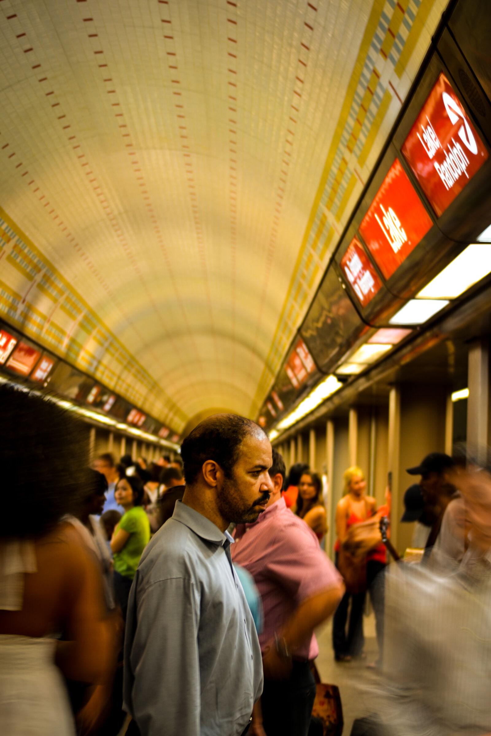 Nikon D3100 sample photo. People, standing, in, subway photography