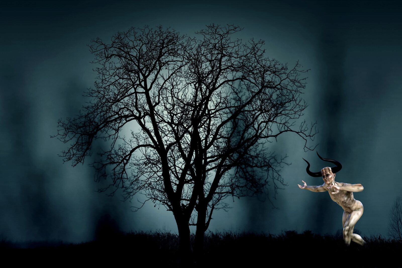 Canon EOS 60D sample photo. Night, tree, fantasy photography