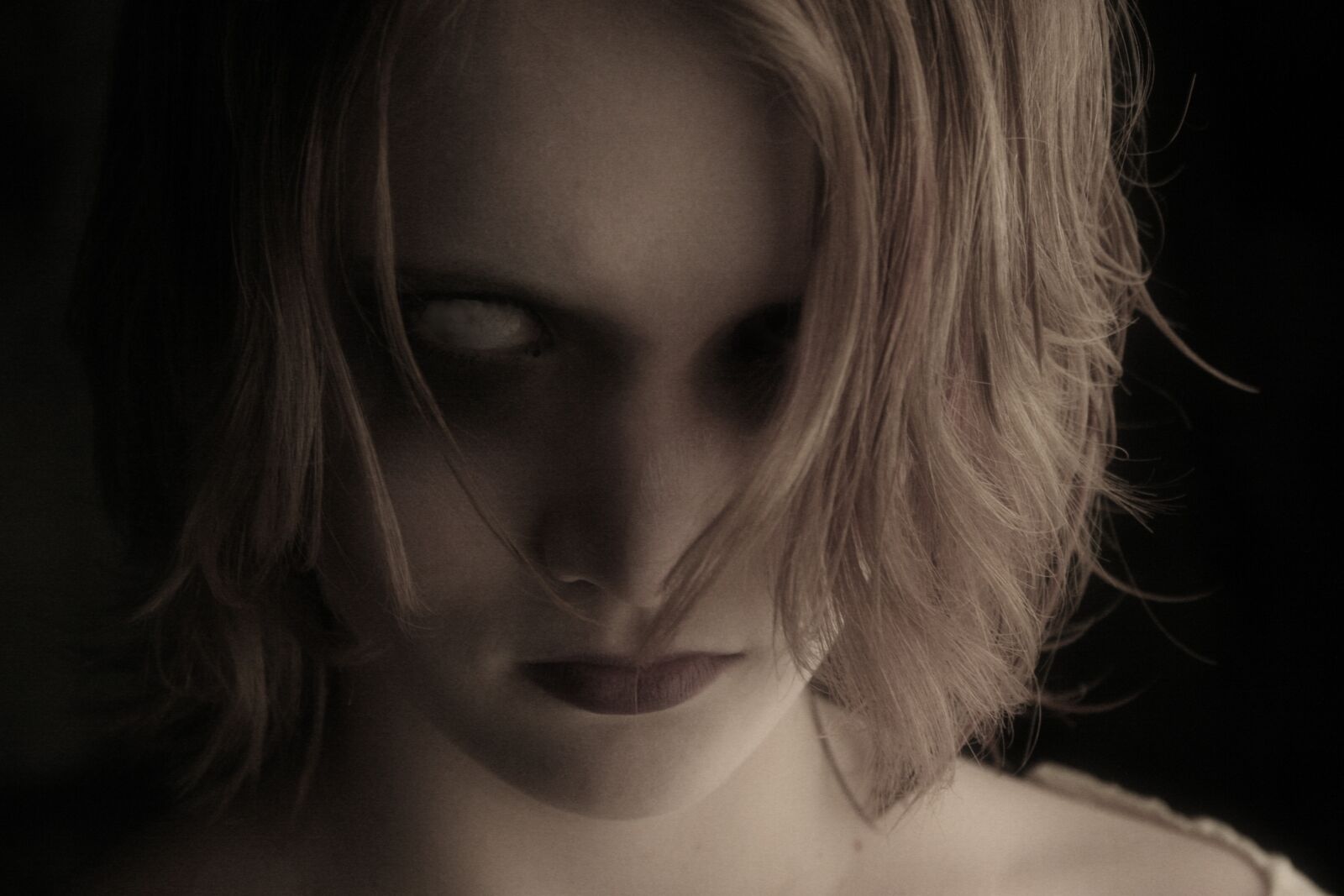 Canon EOS 20D sample photo. Eye, scary, make-up photography