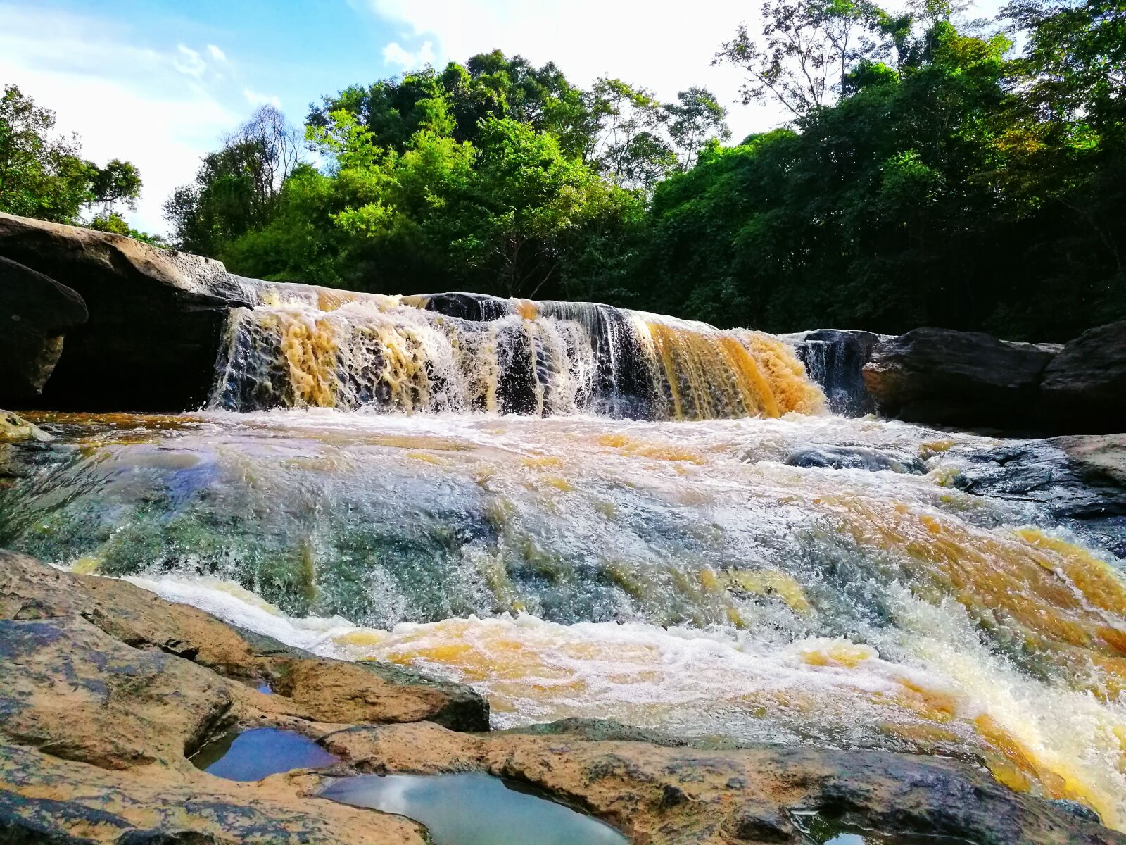 HUAWEI P9 sample photo. Waterfall, nature, green photography