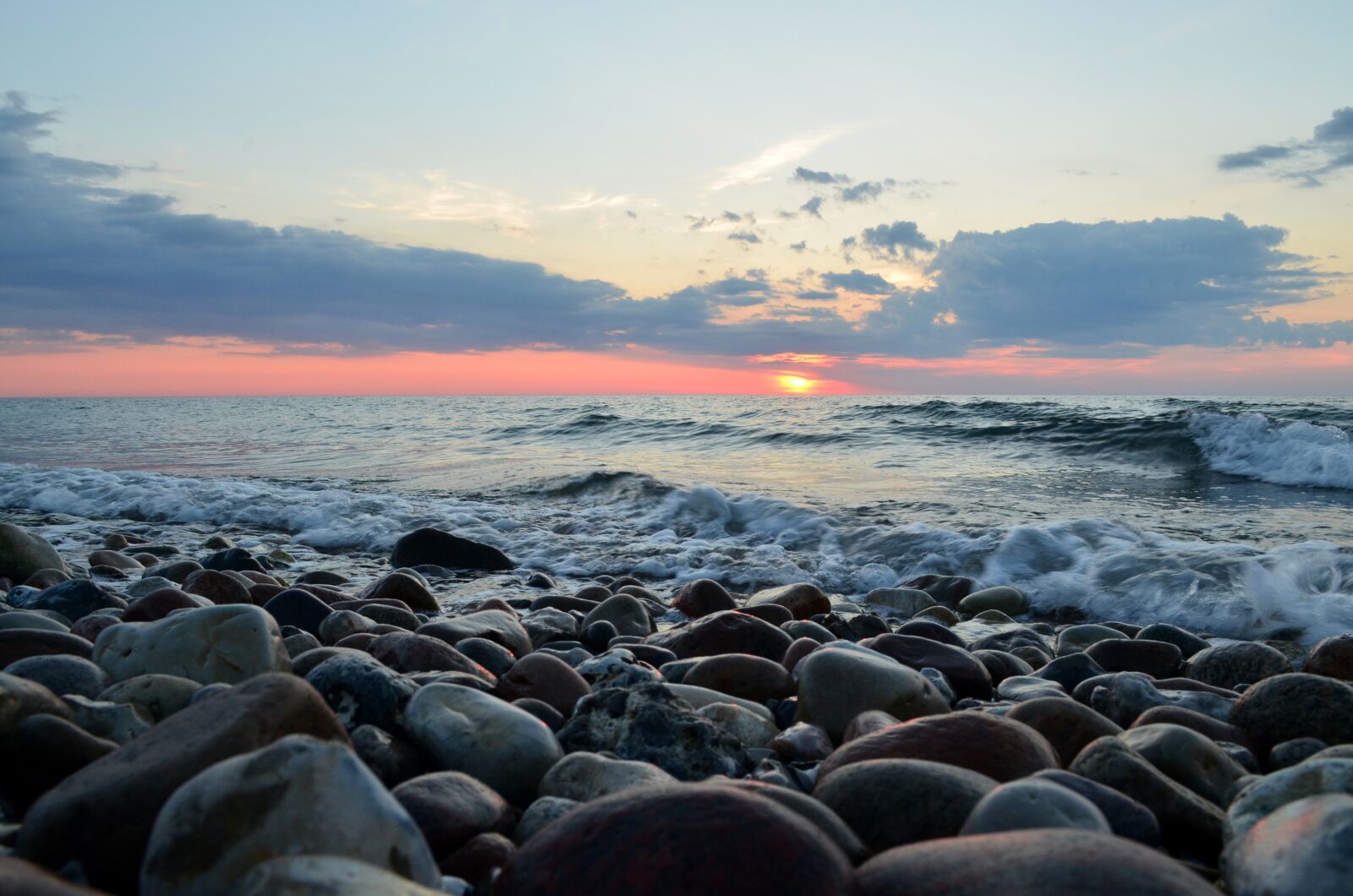 Nikon D5100 sample photo. Stones, sea, sunset photography