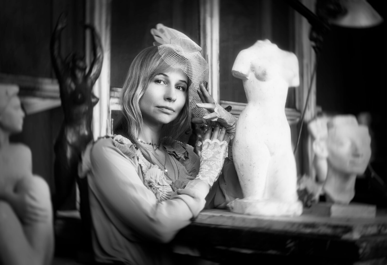 Canon EOS 5D Mark II sample photo. Portrait, veil, lady photography
