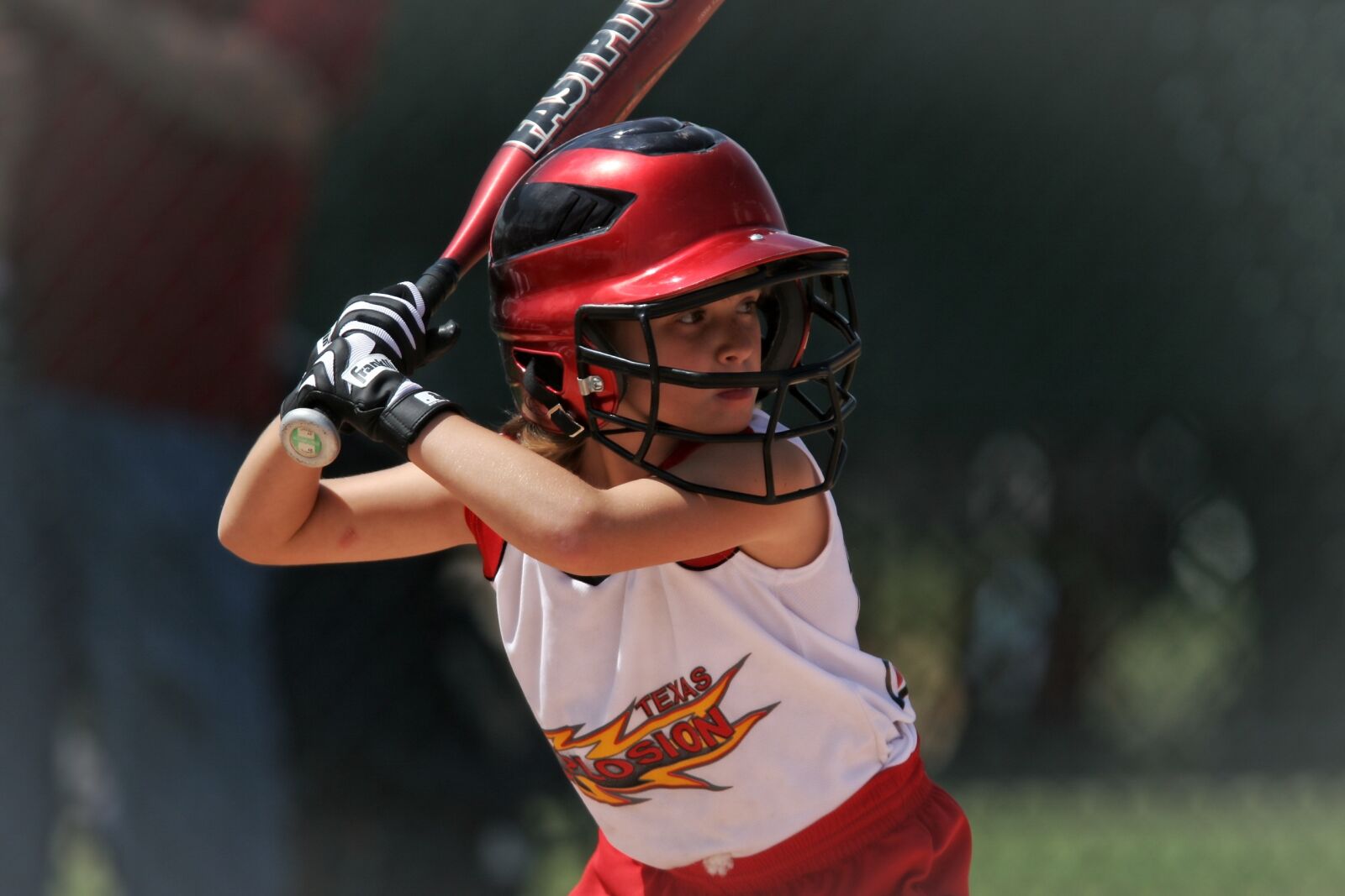 Canon EOS 20D sample photo. Softball, batter, girl photography