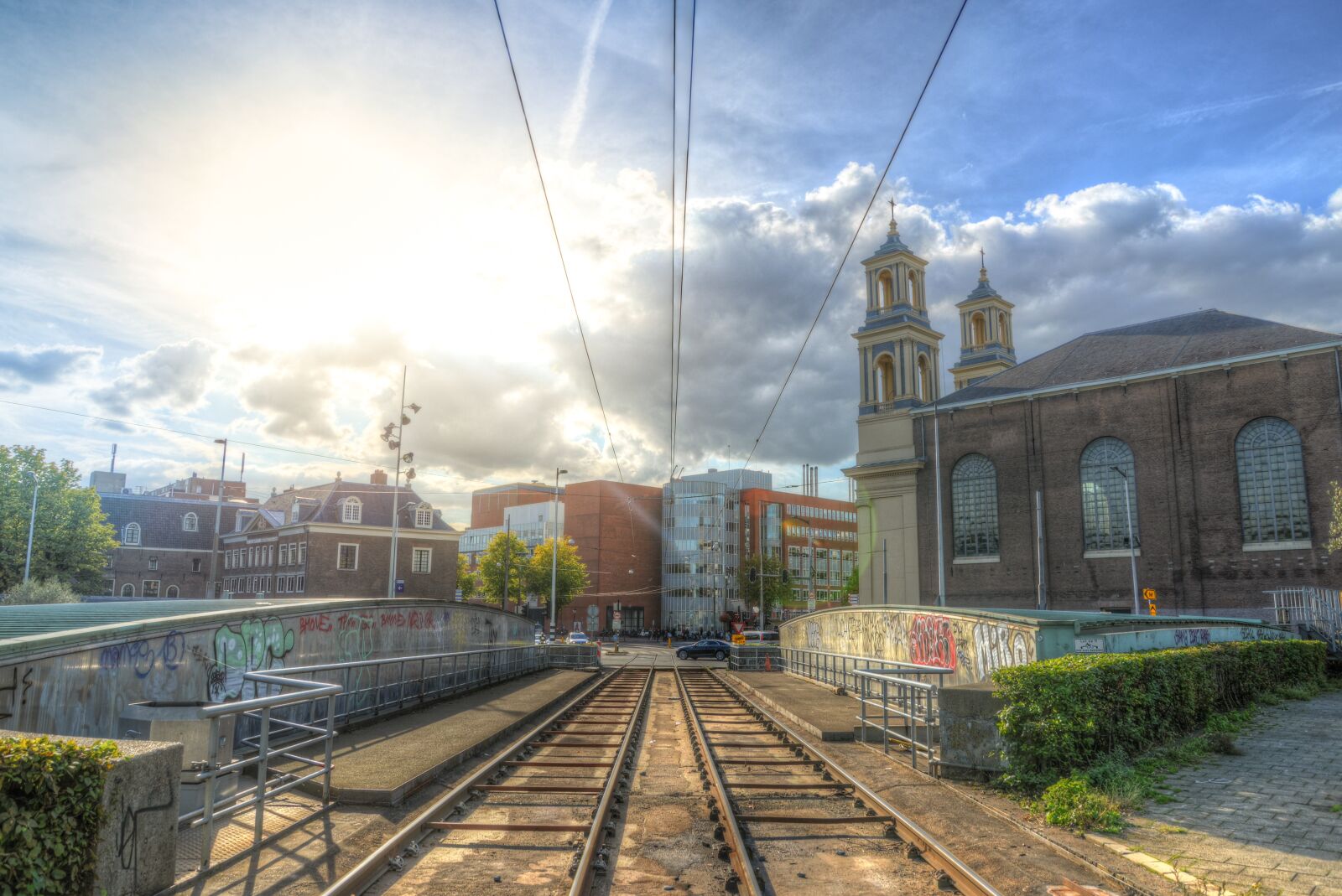Nikon D610 sample photo. Tram, synagoge, hdr photography