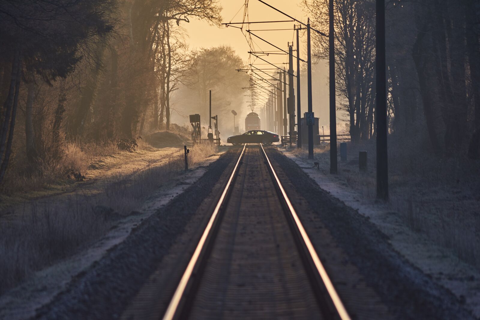 Nikon D750 sample photo. Dawn, rail, train photography