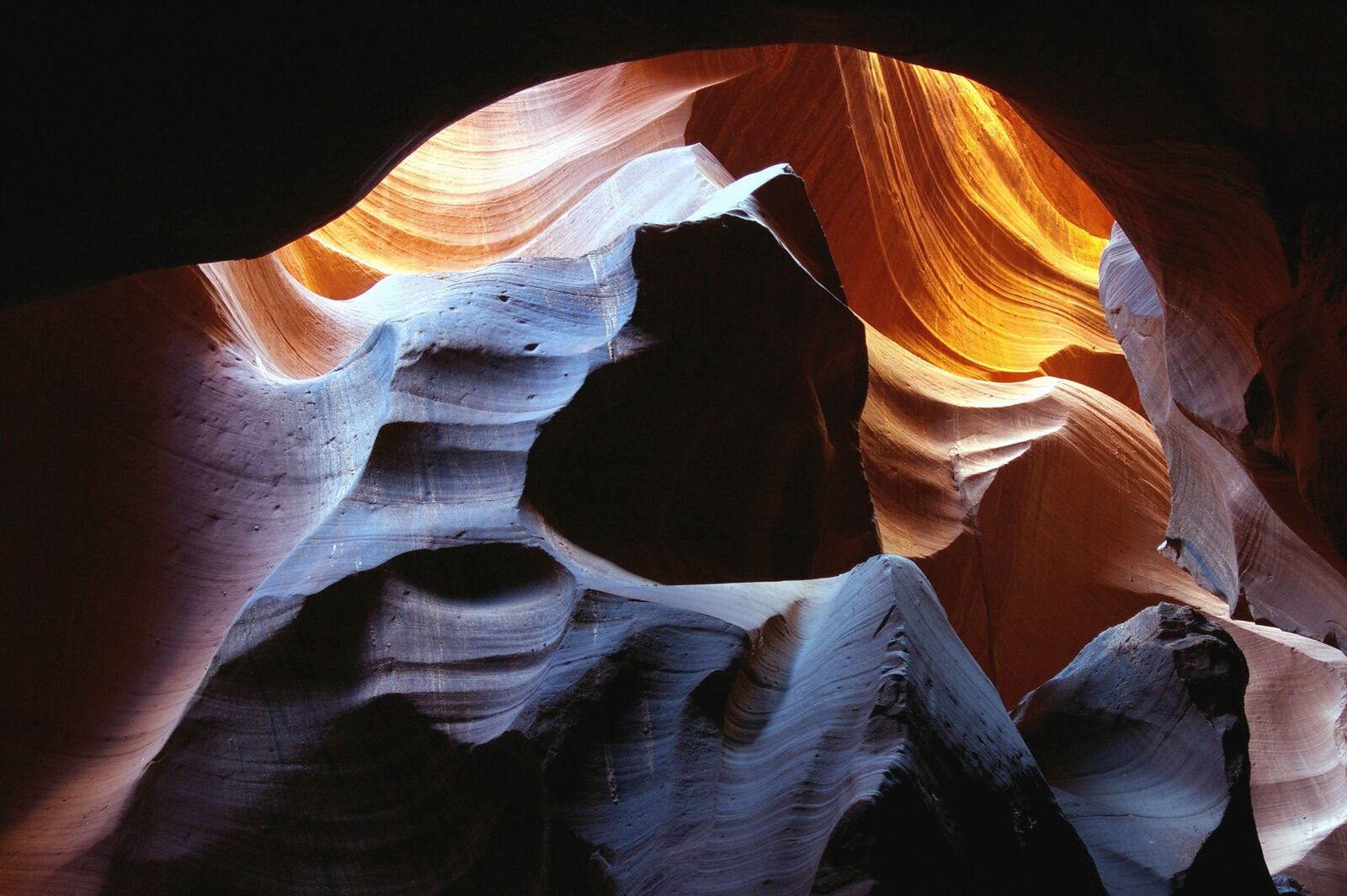 Pentax K100D sample photo. Canyon, rocks, texture, cave photography